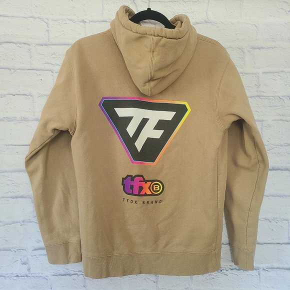 Tfox Brand Hoodie Neon Print Graphics Size XS - Picture 1 of 10